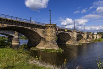Marienbrücken in Dresden, an important transport link between the old town and the new town. Two