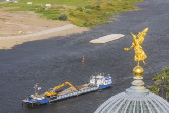 View from the lantern of the Church of Our Lady. Fama (the goddess of rumours) on the dome of the