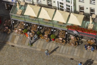 View from the lantern of the Church of Our Lady. Restaurant Edelweiss An der Church of Our Lady,