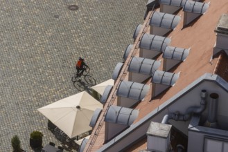 View from the lantern of the Church of Our Lady onto the Neumarkt, Dresden, Saxony, Germany