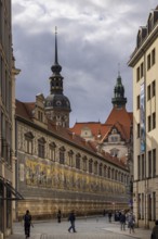 Procession of princes with tourists, Dresden, Saxony, Germany