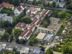 Aerial view of the AWO retirement home Hermann-Görlitz-Seniorenzentrum, Bergkamen, Ruhr area, North