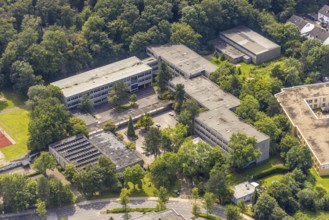 Aerial photograph, Städt. Gymnasium Bergkamen in Weddinghofen, Bergkamen, Ruhr area, North