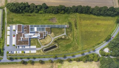 Aerial view, shooting centre Unna-Hamm in Overberge, Bergkamen, Ruhr area, North Rhine-Westphalia,