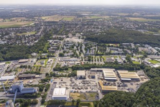 Aerial view, industrial area Neu-Monopol of the former Grimberg 1/2 mine in Bergkamen, Ruhr area,