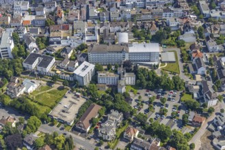 Aerial view, Klinikum Hochsauerland St.-Johannes-Hospital Neheim, Neheim, Arnsberg, Sauerland,