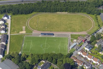 Aerial view, sports centre Binnerfeld, stadium SC Neheim e.V., Neheim, Arnsberg, Sauerland, North