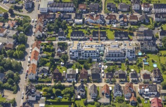 Aerial view, construction area and new housing development, Barthold-Cloer-Weg, former Beco GmbH,
