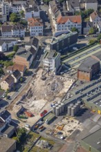 Aerial view, demolition site Dreiblitz-Haus on Möhnestrasse, Neheim, Arnsberg, Sauerland, North