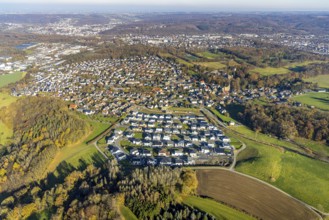 Aerial view, new housing estate Sternhelle-Ost on Ölinghauser Weg in the district of Herdringen in