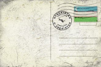 Uzbekistan Andijon Round Seal Map Design
