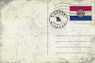 Missouri Kansas City Round Seal Map Design