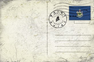 Maine Biddeford Round Seal Map Design