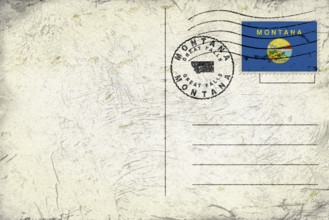 Montana Great Falls Round Seal Map Design