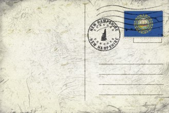 New Hampshire Concord Round Seal Map Design