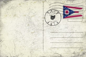 Ohio Akron Round Seal Map Design