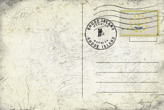 Rhode Island Warwick Round Seal Map Design