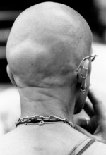 DEU, Berlin, 10.07.99 -- A bald man on Christopher Street Day.