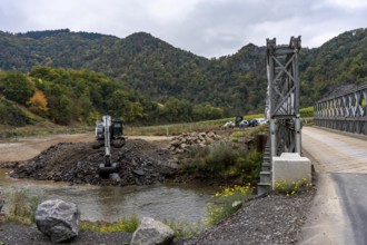 Reconstruction in the Ahr Valley, after the flood of July 2021, restoration of the river landscape,