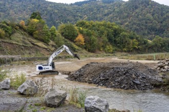 Reconstruction in the Ahr Valley, after the flood of July 2021, restoration of the river landscape,
