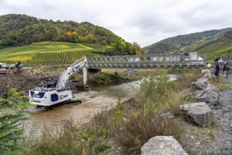 Reconstruction in the Ahr Valley, after the flood of July 2021, restoration of the river landscape,