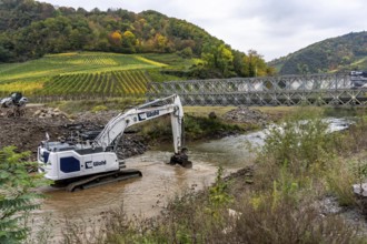 Reconstruction in the Ahr Valley, after the flood of July 2021, restoration of the river landscape,