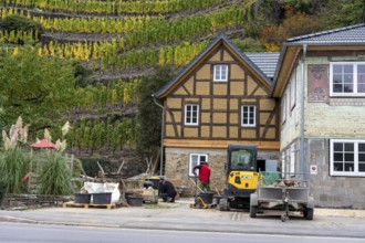 Reconstruction in the Ahr Valley, after the flood of July 2021, buildings that have not yet been