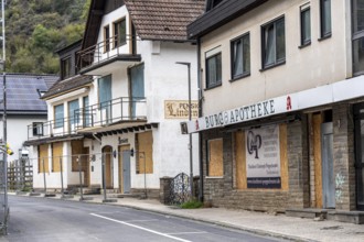Reconstruction in the Ahr Valley, after the flood of July 2021, buildings that have not yet been