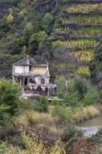Reconstruction in the Ahr Valley, after the flood of July 2021, buildings that have not yet been