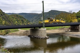 Reconstruction in the Ahr Valley, after the flood of July 2021, restoration of the railway