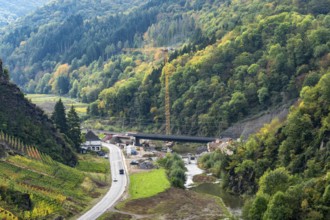 Reconstruction in the Ahr Valley, after the flood of July 2021, restoration of the railway