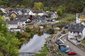 Reconstruction in the Ahr Valley, after the flood of July 2021, restoration of the river landscape,