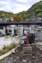 Reconstruction in the Ahr Valley, after the flood of July 2021, restoration of the railway