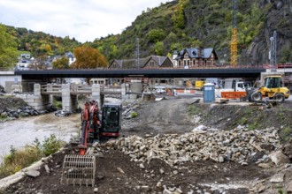Reconstruction in the Ahr Valley, after the flood of July 2021, restoration of the railway
