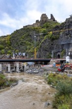 Reconstruction in the Ahr Valley, after the flood of July 2021, restoration of the railway