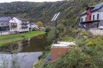 Reconstruction in the Ahr Valley, after the flood of July 2021, level measurement point on the