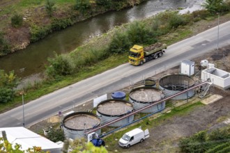 Reconstruction in the Ahr Valley, after the flood of July 2021, provisional sewage treatment