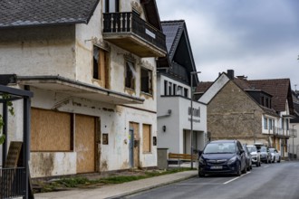Reconstruction in the Ahr Valley, after the flood of July 2021, buildings that have not yet been