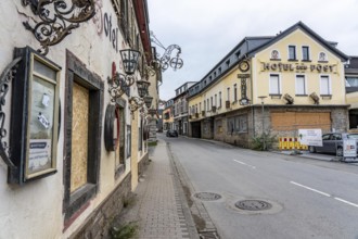 Reconstruction in the Ahr Valley, after the flood of July 2021, buildings that have not yet been