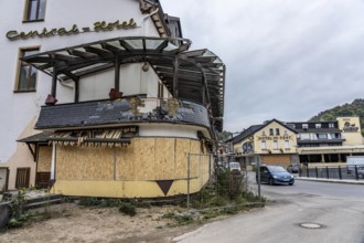 Reconstruction in the Ahr Valley, after the flood of July 2021, buildings that have not yet been