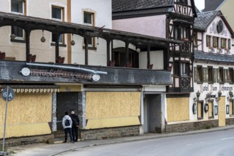 Reconstruction in the Ahr Valley, after the flood of July 2021, buildings that have not yet been