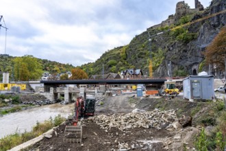 Reconstruction in the Ahr Valley, after the flood of July 2021, restoration of the railway