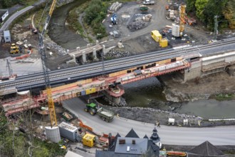Reconstruction in the Ahr Valley, after the flood of July 2021, restoration of the railway