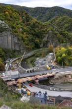 Reconstruction in the Ahr Valley, after the flood of July 2021, restoration of the railway