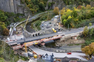 Reconstruction in the Ahr Valley, after the flood of July 2021, restoration of the railway