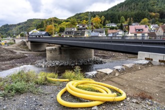 Reconstruction in the Ahr Valley, after the flood of July 2021, restoration of the railway