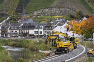 Reconstruction in the Ahr Valley, after the flood of July 2021, restoration of the railway