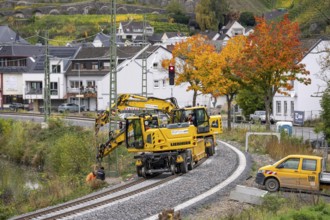 Reconstruction in the Ahr Valley, after the flood of July 2021, restoration of the railway