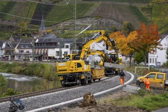 Reconstruction in the Ahr Valley, after the flood of July 2021, restoration of the railway
