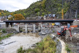 Reconstruction in the Ahr Valley, after the flood of July 2021, restoration of the railway